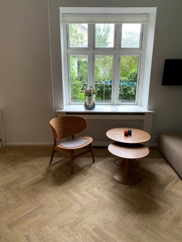 Flot renoveret hjem med fokus på kvalitet og detaljer