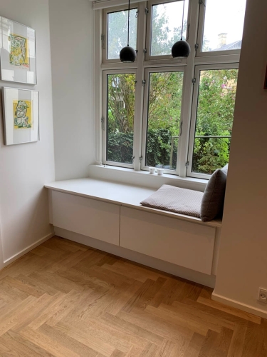 Moderne alkove efter komplet totalrenovering